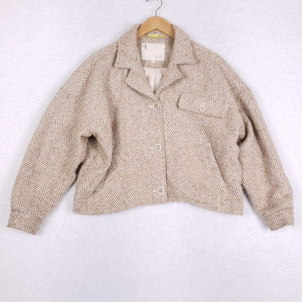 Pilcro Herringbone Cocoon Shacket - image 2